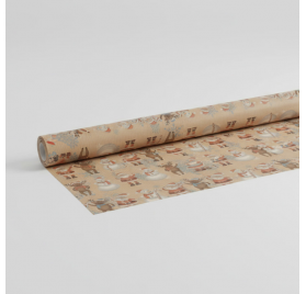 Papel de Embrulho 70cm Santa's Mirthful
