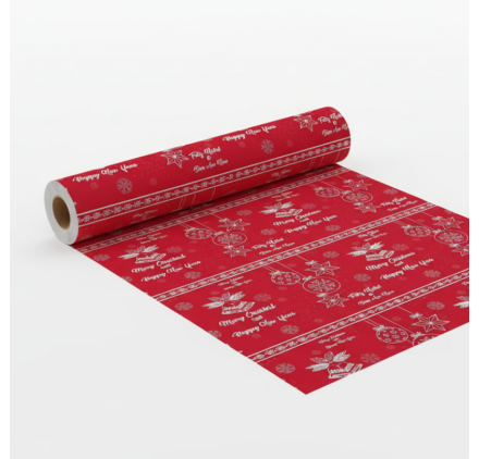Papel de Embrulho 70cm Santa's Mirthful