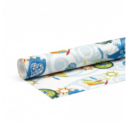 Papel de Embrulho 70cm Marítimo Vermelho