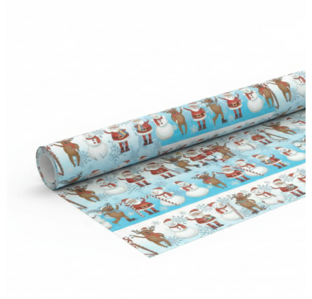 Papel de Embrulho 70cm Santa's Festive Gathering