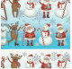 Papel de Embrulho 70cm Santa's Festive Gathering