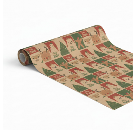 Papel de Embrulho 70cm Christmas Patchwork