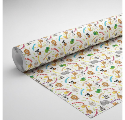 Papel de Embrulho 70cm Safari Soirée