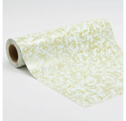 Papel de Embrulho 70cm Golden Paisley Whimsy