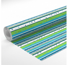 Papel de Embrulho 70cm Oceanic Stripes and Dots