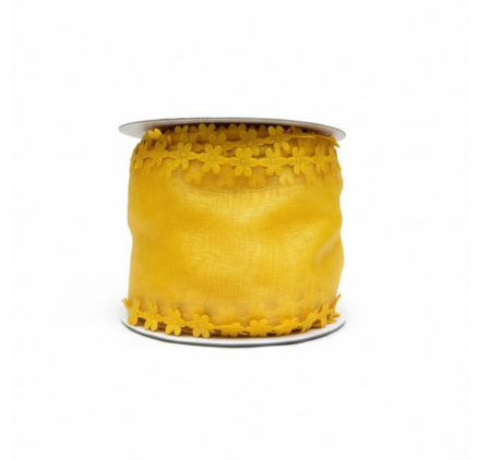 Fita organza amarela