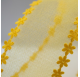Yellow organza ribbon with embroidered flowers 80mm x 15m