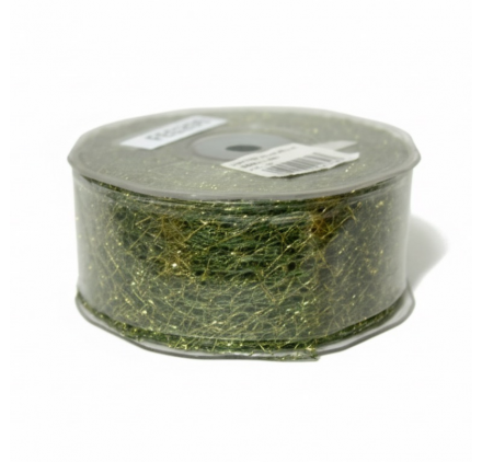 Fita teia verde e ouro