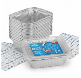 Bandejas de aluminio Rebelde To Go 430ml con tapa