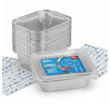 Aluminum take away tray Rebelde To Go 430ml with lid