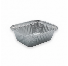 Pack 100 uni. Forma de aluminio retangular 500ml