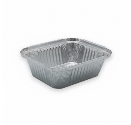 Pack 100 uni. Forma de aluminio retangular 500ml