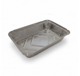 Pack 100 uni. Forma de aluminio retangular 800ml