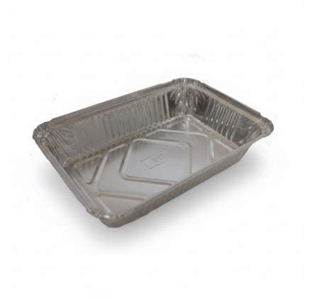 Pack 100 uni. Forma de aluminio retangular 800ml