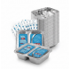 Barquette en aluminium Rebelde To Go 2 divisórias 300/430ml avec couvercle