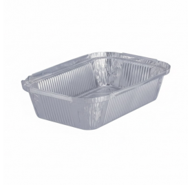 Pack 100 uni. Forma de aluminio retangular 1250ml