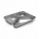 Pack 100 uni. Forma de aluminio retangular 360ml 230ml 170ml tripla divisória
