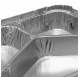 Pack 100 uni. Forma de aluminio retangular 360ml 230ml 170ml tripla divisória