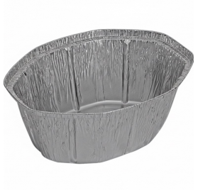 Pack 100 uni. Forma de aluminio oval 2600ml