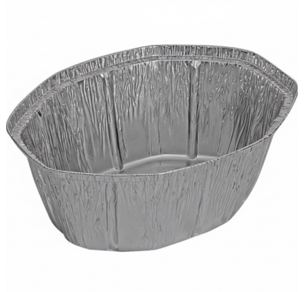 Pack 100 uni. Forma de aluminio oval 2600ml