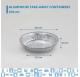 Aluminum take away tray c/tampa Redonda 670ml