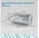 Barquette en aluminium Rebelde To Go 1000ml avec couvercle