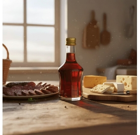 Bouteille en Verre Old Oak 50ml avec Bouchon Doré