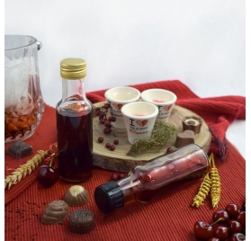 Bouteille en verre Pure Lotus 125ml avec Bouchon Plastique Noir et Joint