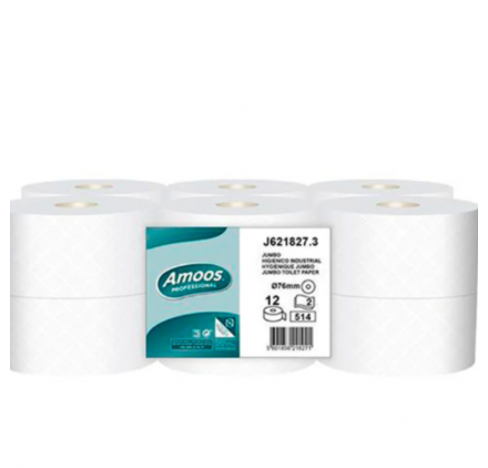 Papel Higiénico Amoos Jumbo 12 Rolos