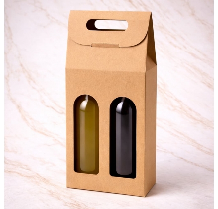 Caixa de Cartão Micro para 2 Garrafas de 250ml 