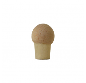 Rolha 27x24x10mm com cápsula madeira 33mm redonda