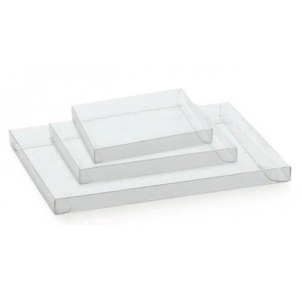 Caixa cassete transparente para bombons e chocolates 225x175x20mm