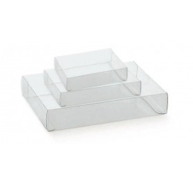 Caixa cassete transparente para bombons e chocolates 195x140x40mm