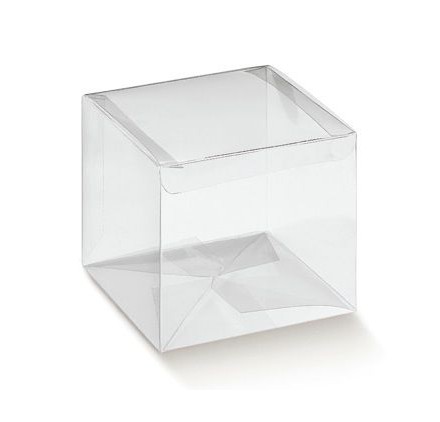 Boîte Transparente en Acétate à Fond Automatique 80x80x80mm
