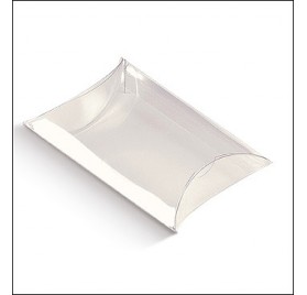 Caixa almofada acetato transparente busta 85x85x30mm