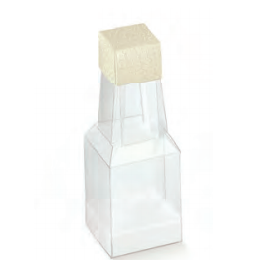 Pudełko białe kule na 1 butelkę z oknem