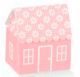 Caixa atelier rosa casetta flores 60x70x70mm