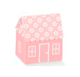 Box vita bollar för en flaska med fönster