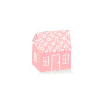 Caixa atelier rosa casetta flores 60x70x70mm