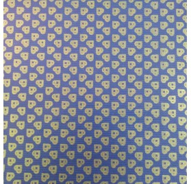 papel de embrulho kraft verjurado natural azul coraçoes