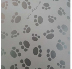 papel de embrulho liso branco pegadas6