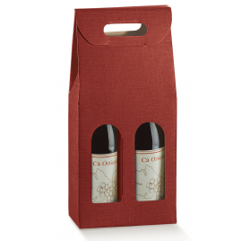 Caixa Cartão 2 Garrafas Seta Bordeaux