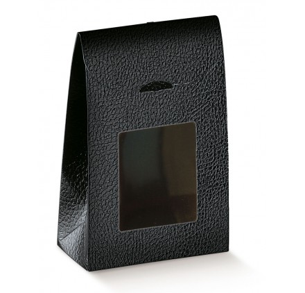 Saco com janela 90x45x130mm Pelle Nero