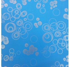 papel de embrulho liso azul bolas parteadas