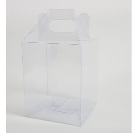 Caixa transparente para frascos