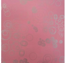 papel de embrulho liso rosa bolas prata