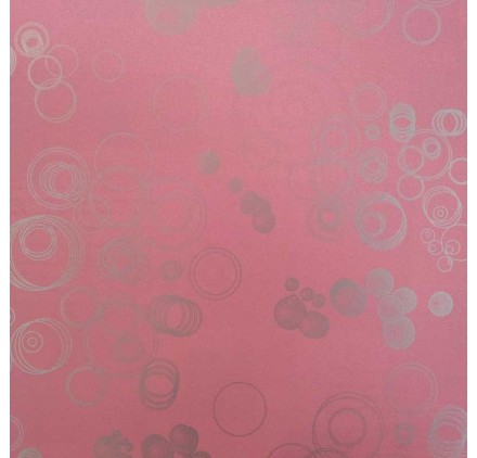 papel de embrulho liso rosa bolas prata