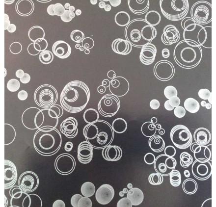 papel de embrulho liso preto bolas prata