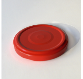 Tampa metálica vermelha