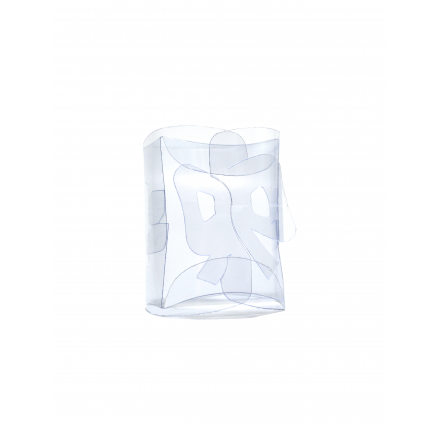 Caixa laço 70x60x30mm esferas brancas